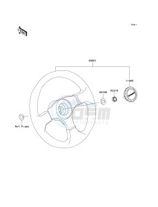 KRF 750 B [TERYX 750 4X4] (B8F) B8F drawing STEERING WHEEL