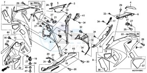 CBR1000RRD Fireblade - CBR1000RR UK - (E) drawing MIDDLE COWL