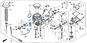 VTX1300S drawing CARBURETOR