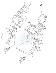 AN250 (E2) Burgman drawing FRONT PANEL BOX (MODEL K4 K5 K6)