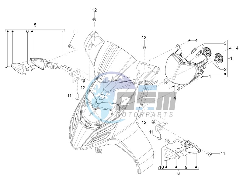 Front headlamps - Turn signal lamps