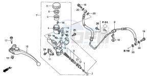 CBR1000RR drawing CLUTCH MASTER CYLINDER