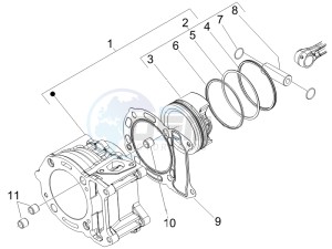 MP3 125 drawing Cylinder-piston-wrist pin unit