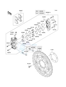 KRF 750 F [TERYX 750 4X4 NRA OUTDOORS] (F8F) C8F drawing FRONT BRAKE