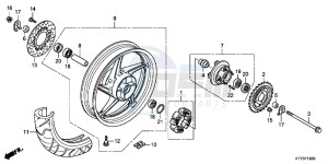 CBR125RSC drawing REAR WHEEL