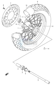 VL800 (E2) VOLUSIA drawing FRONT WHEEL