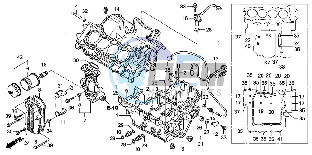 CRANKCASE (CBF600S6/SA6/N6/NA6)