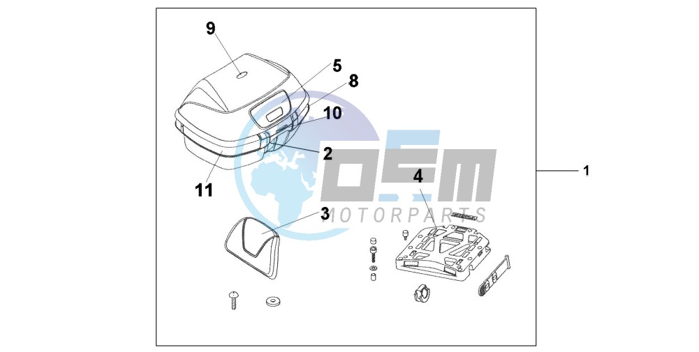 TOP BOX 45L SEVILLA BLUE METALLIC