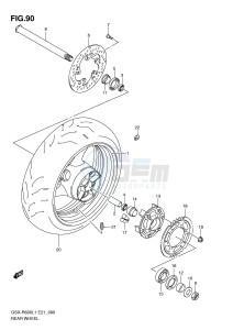 GSX-R600 (E21) drawing REAR WHEEL