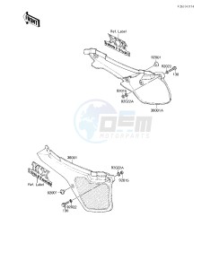 KX 80 E [KX80] (E1) [KX80] drawing SIDE COVERS