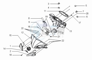 VS 125 EURO3 drawing HANDLEBAR / HANDLEBAR COVER FR / RR