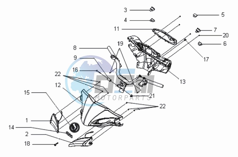 HANDLEBAR / HANDLEBAR COVER FR / RR