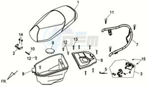 ALLO GT 45KMH 50 drawing HELMET BOX