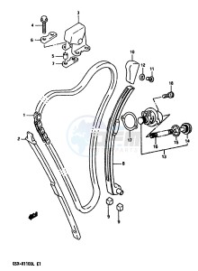 GSX-R1100 (K-L) drawing CAM CHAIN