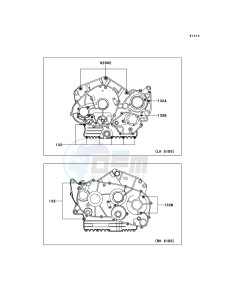 VN800 CLASSIC VN800B6F GB XX (EU ME A(FRICA) drawing Crankcase Bolt Pattern