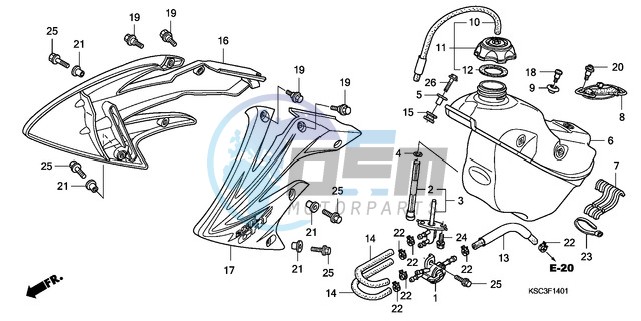 FUEL TANK (CRF250X8/9)