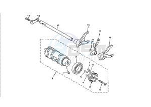 XVS A DRAG STAR CLASSIC 1100 drawing SHIFT CAM - FORK