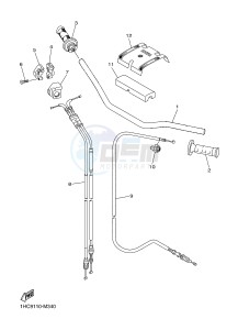 YZF-R6 600 R6 (1HCA 1HCB 1HCC) drawing STEERING HANDLE & CABLE