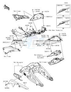 NINJA ZX-10R ZX1000SJF XX (EU ME A(FRICA) drawing Side Covers/Chain Cover