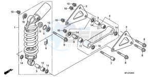 CBR1000RA9 Australia - (U / ABS SPC) drawing REAR CUSHION