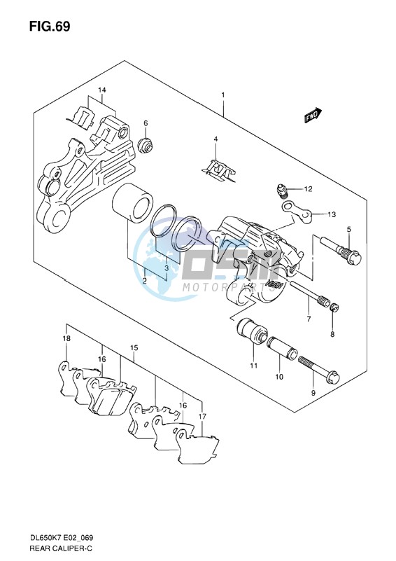 REAR CALIPER (ABS)