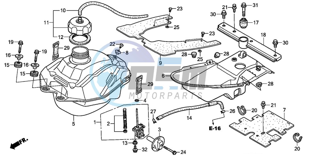 FUEL TANK (TRX250EX1/2/3/4/5)