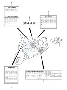 GSX1300R (E2) Hayabusa drawing LABEL (MODEL X Y)