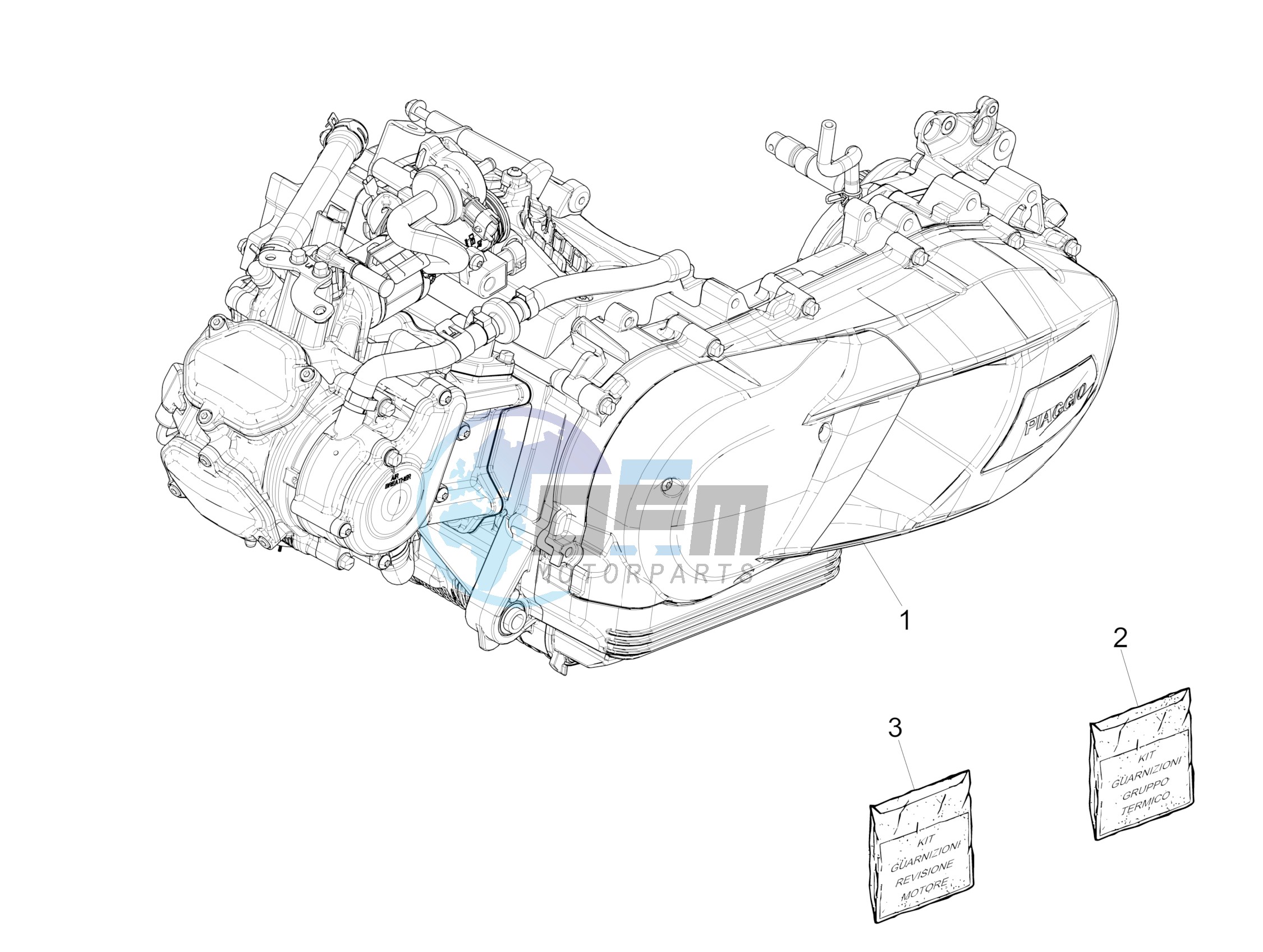 Engine, assembly