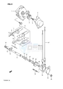 TS200R (E4) drawing EXHAUST VALVE (~E.NO.110942)