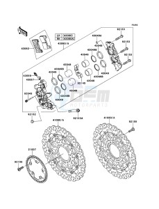 NINJA_ZX-10R ZX1000JCF FR XX (EU ME A(FRICA) drawing Front Brake