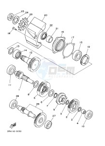 YFM125A YFM125GD GRIZZLY 125 (1PY5 1PY6) drawing TRANSMISSION