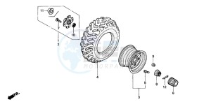 TRX400FA FOURTRAX AT drawing REAR WHEEL