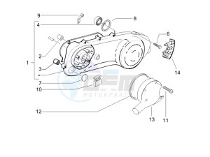 NRG 50 power DT drawing Crankcase cover - Crankcase cooling