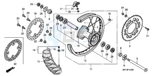 CRF450XD CRF450X Europe Direct - (ED) drawing REAR WHEEL