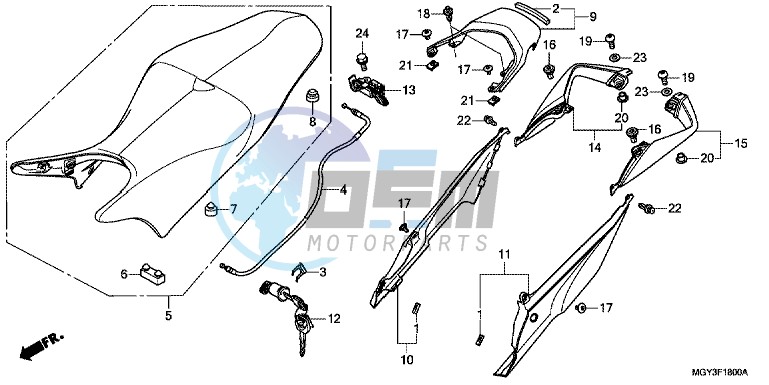 SEAT/REAR COWL