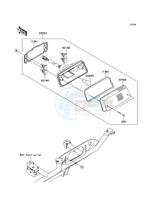 BRUTE FORCE 750 4x4i EPS KVF750GEF EU drawing Taillight(s)