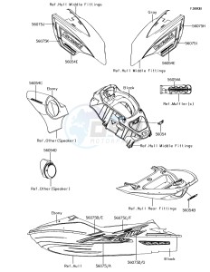 JET SKI ULTRA 310LX JT1500MGF EU drawing Decals