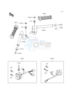 ZX 1100 F [GPZ 1100 ABS] (F1) [GPZ 1100 ABS] drawing HANDLEBAR