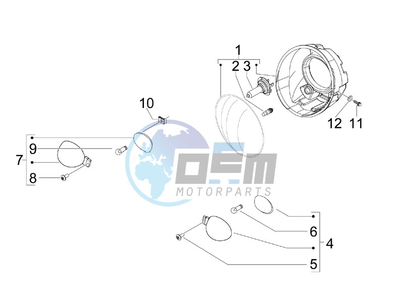 Head lamp - Turn signal lamps