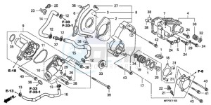 CB13009 SI / MME TWO - (SI / MME TWO) drawing LEFT REAR COVER/WATER PUM P