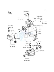 MULE 610 4x4 KAF400AGF EU drawing Gear Change Mechanism