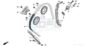 CBF600N drawing CAM CHAIN/TENSIONER (CBF600S6/SA6/N6/NA6)