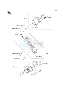 KRF 750 G [TERYX 750 FI 4X4] (G9F) G9F drawing CRANKSHAFT