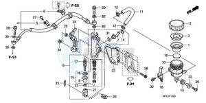 CBR1000RR9 Australia - (U / MK) drawing REAR BRAKE MASTER CYLINDER (CBR1000RR)