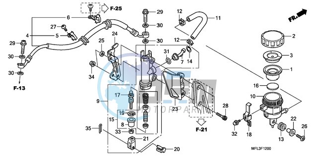 REAR BRAKE MASTER CYLINDER (CBR1000RR)