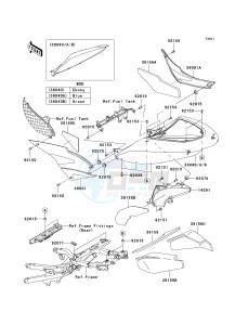 ZX636 C [NINJA ZX-6R] (C6F) C6F drawing SIDE COVERS