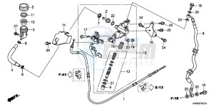 WW125D PCX125 - WW125 UK - (E) drawing BRAKE MASTER CYLINDER (CBS)