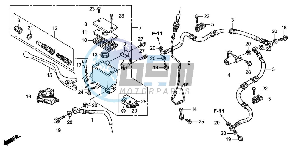 FR. BRAKE MASTER CYLINDER (TRX300EX'01-'06)