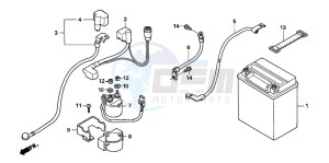 TRX500FA FOURTRAX FOREMAN drawing BATTERY (TRX500FA5/6/7/8)