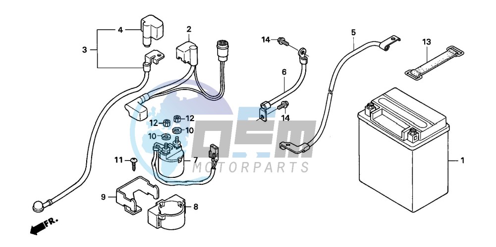 BATTERY (TRX500FA5/6/7/8)